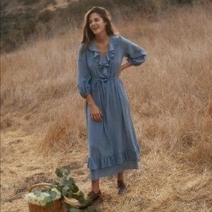 Christy Dawn “the Plum Dress” in Washed Cerulean Blue